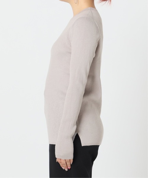 Simplicite（サンプリシテ）の「3*2 リブプルオーバー◆（Tシャツ/カットソー・レディース・ブラック/ライトグレー/マスタード・FREE）」の4枚目の写真