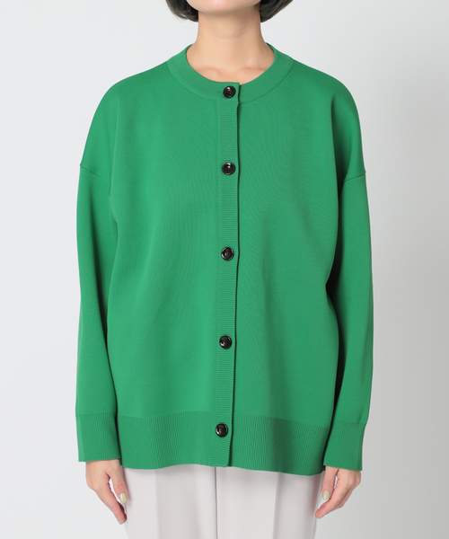 Simplicite（サンプリシテ）の「クルーネックダンボールカーディガン◆（カーディガン/ボレロ・レディース・ブラック/ピンク/ブルー系その他/ナチュラル/グリーン・FREE）」の19枚目の写真