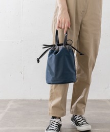リバーシブルボア巾着バッグ