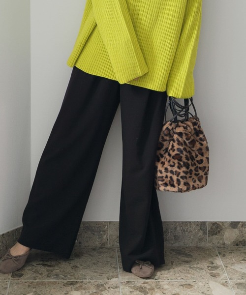 URBAN RESEARCH Sonny Label（アーバンリサーチサニーレーベル）の「リバーシブルボア巾着バッグ（ハンドバッグ・レディース・グレー/オフホワイト/アニマル・ONE）」の9枚目の写真