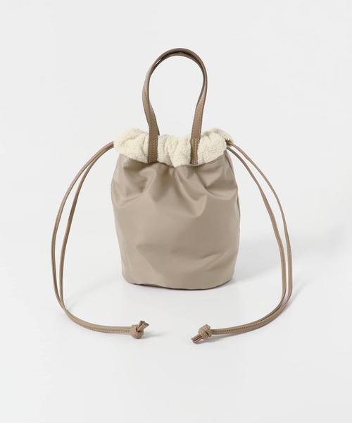 URBAN RESEARCH Sonny Label（アーバンリサーチサニーレーベル）の「リバーシブルボア巾着バッグ（ハンドバッグ・レディース・グレー/オフホワイト/アニマル・ONE）」の11枚目の写真