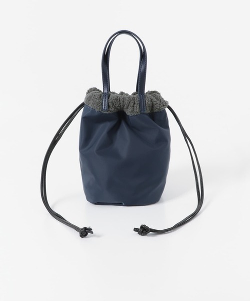 URBAN RESEARCH Sonny Label（アーバンリサーチサニーレーベル）の「リバーシブルボア巾着バッグ（ハンドバッグ・レディース・グレー/オフホワイト/アニマル・ONE）」の15枚目の写真