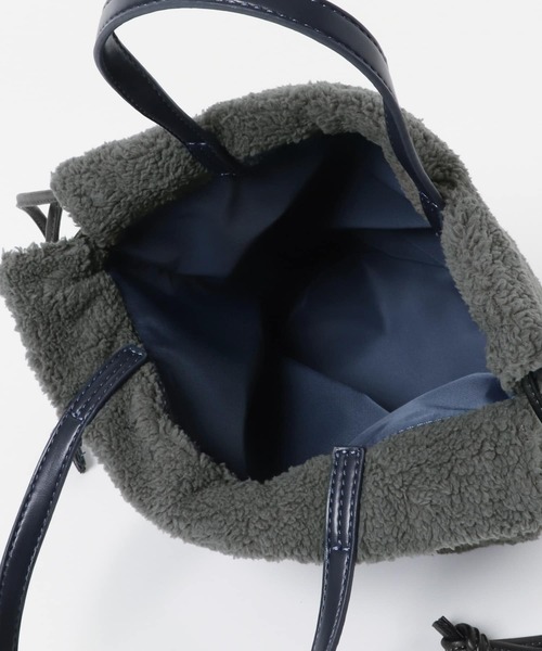 URBAN RESEARCH Sonny Label（アーバンリサーチサニーレーベル）の「リバーシブルボア巾着バッグ（ハンドバッグ・レディース・グレー/オフホワイト/アニマル・ONE）」の18枚目の写真