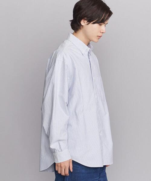 BEAUTY&YOUTH UNITED ARROWS(ビューティーアンドユースユナイテッドアローズ)の「BY キャンディ ストライプ ビッグシルエット/シャツ(シャツ/ブラウス・メンズ・ネイビー/ベージュ・L/XL/M/S/XXL)」の6枚目の写真