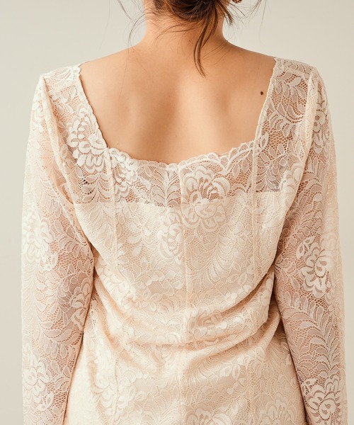 Chico(チコ)の「【SALON by Chico限定】スカラップレースロンT(Tシャツ/カットソー・レディース・アイボリー/チャコールグレー/ピンク・FREE/SMALL)」の10枚目の写真