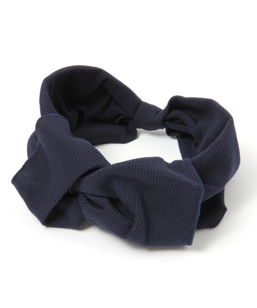studio CLIP（スタディオクリップ）の「2WAYワッフルヘアバンド（ヘアバンド・レディース・グレー/ベージュ/ネイビー・FREE）」の3枚目の写真