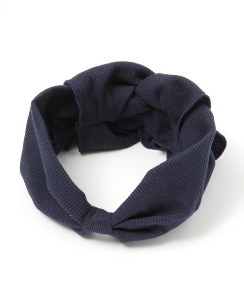 studio CLIP（スタディオクリップ）の「2WAYワッフルヘアバンド（ヘアバンド・レディース・グレー/ベージュ/ネイビー・FREE）」の6枚目の写真