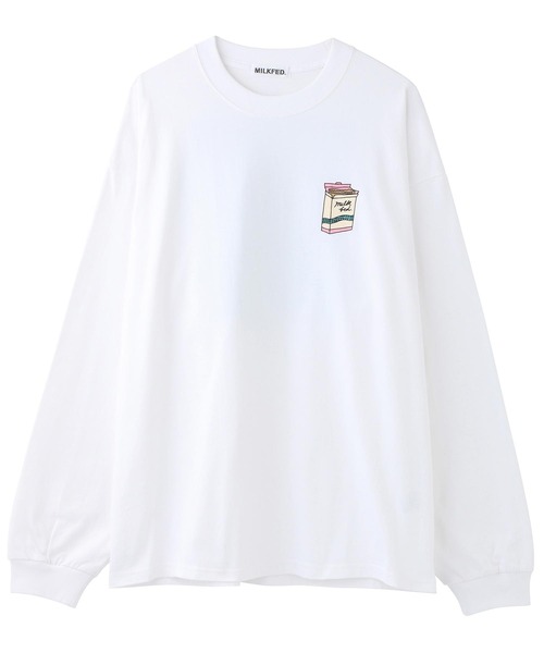 MILKFED.(ミルクフェド)の「LS TEE CEREAL(Tシャツ/カットソー・レディース・ブラック/ベージュ/ホワイト/ライトパープル・ONE SIZE)」の14枚目の写真