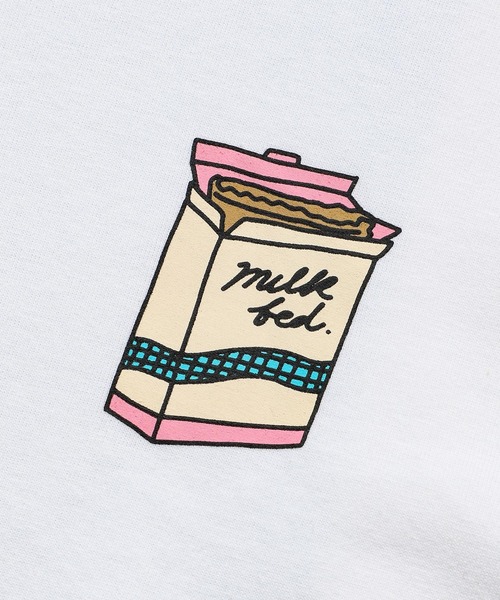 MILKFED.(ミルクフェド)の「LS TEE CEREAL(Tシャツ/カットソー・レディース・ブラック/ベージュ/ホワイト/ライトパープル・ONE SIZE)」の7枚目の写真
