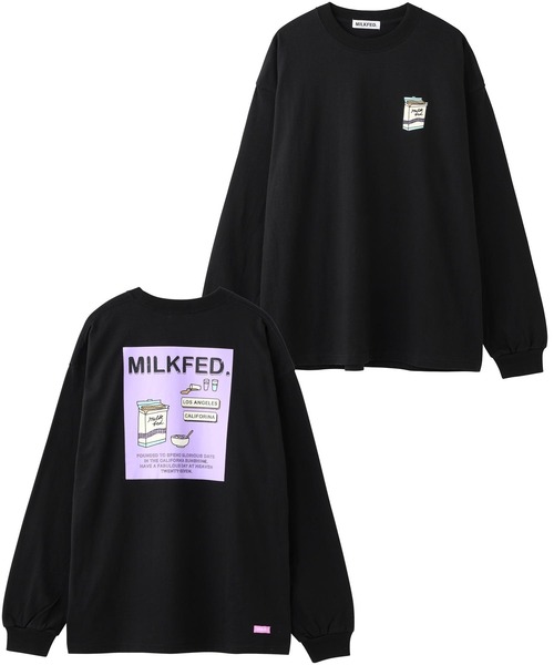 MILKFED.(ミルクフェド)の「LS TEE CEREAL(Tシャツ/カットソー・レディース・ブラック/ベージュ/ホワイト/ライトパープル・ONE SIZE)」の15枚目の写真