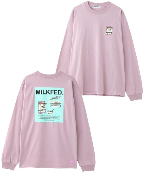 MILKFED.(ミルクフェド)の「LS TEE CEREAL(Tシャツ/カットソー・レディース・ブラック/ベージュ/ホワイト/ライトパープル・ONE SIZE)」の10枚目の写真