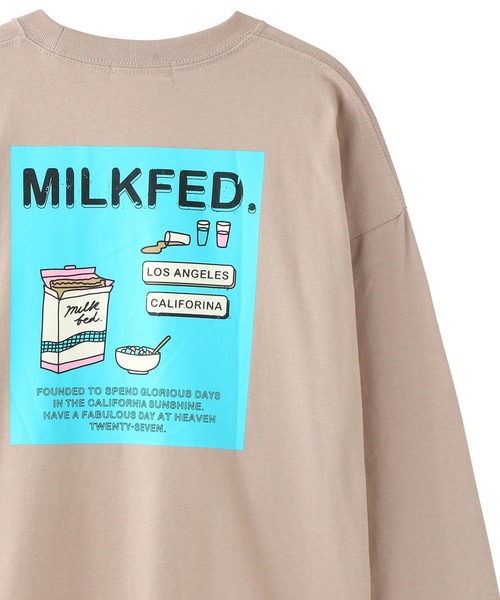 MILKFED.(ミルクフェド)の「LS TEE CEREAL(Tシャツ/カットソー・レディース・ブラック/ベージュ/ホワイト/ライトパープル・ONE SIZE)」の17枚目の写真