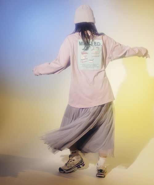 MILKFED.(ミルクフェド)の「LS TEE CEREAL(Tシャツ/カットソー・レディース・ブラック/ベージュ/ホワイト/ライトパープル・ONE SIZE)」の22枚目の写真