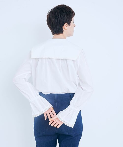 LA MARINE FRANCAISE(マリン フランセーズ)の「レースのセーラーブラウス(シャツ/ブラウス・レディース・ホワイト/ブラック・F)」の22枚目の写真