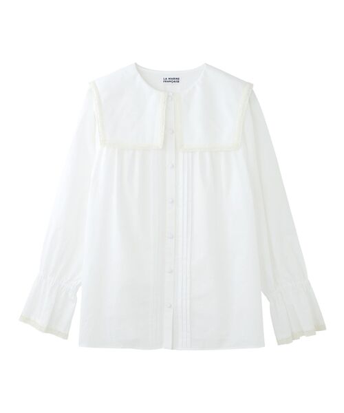 LA MARINE FRANCAISE(マリン フランセーズ)の「レースのセーラーブラウス(シャツ/ブラウス・レディース・ホワイト/ブラック・F)」の18枚目の写真