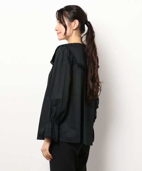 LA MARINE FRANCAISE(マリン フランセーズ)の「レースのセーラーブラウス(シャツ/ブラウス・レディース・ホワイト/ブラック・F)」の3枚目の写真