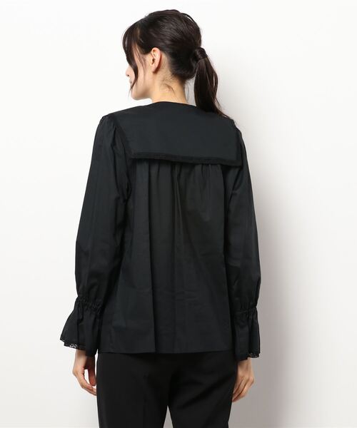 LA MARINE FRANCAISE(マリン フランセーズ)の「レースのセーラーブラウス(シャツ/ブラウス・レディース・ホワイト/ブラック・F)」の12枚目の写真