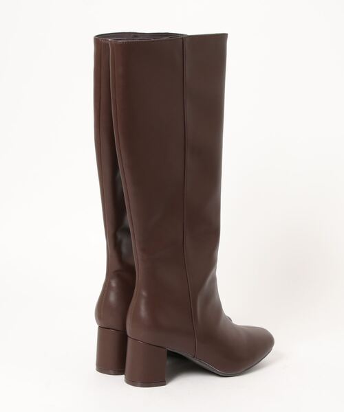 バーバリー　ロングブーツ　レザー　ノバチェック　ヒール　ブラウン バーバリー ロングブーツ レザー ノバチェック ヒール ブラウン