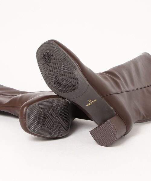 Honeys（ハニーズ）の「ヒールロングブーツ（ブーツ・レディース・ダークブラウン/ブラック・M/L）」の4枚目の写真