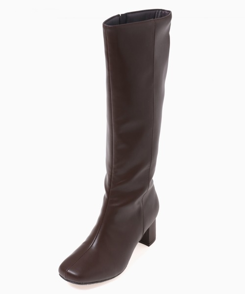 Honeys（ハニーズ）の「ヒールロングブーツ（ブーツ・レディース・ダークブラウン/ブラック・M/L）」の11枚目の写真