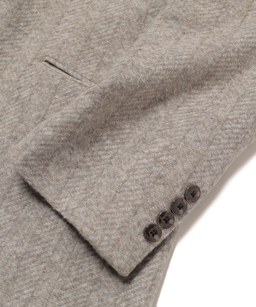 MEN'S BIGI（メンズビギ）の「【LANIFICIO ROMA/ラニフィーチョ ローマ】ジャージジャケット fabric made in italy（テーラードジャケット・メンズ・グレー/ライトベージュ/ブラウン/ネイビー・03/04/01/02）」の15枚目の写真