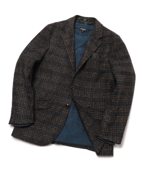 MEN'S BIGI（メンズビギ）の「【LANIFICIO ROMA/ラニフィーチョ ローマ】ジャージジャケット fabric made in italy（テーラードジャケット・メンズ・グレー/ライトベージュ/ブラウン/ネイビー・03/04/01/02）」の21枚目の写真