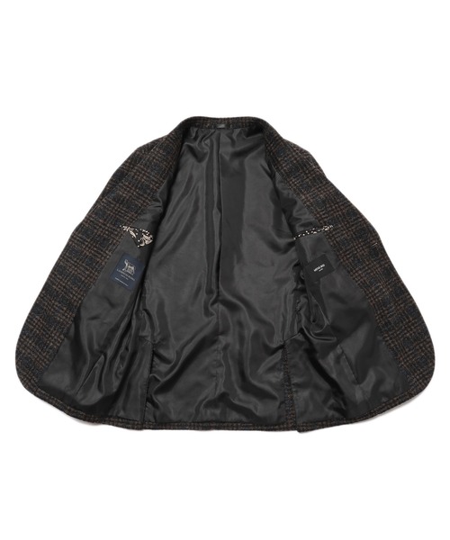 MEN'S BIGI（メンズビギ）の「【LANIFICIO ROMA/ラニフィーチョ ローマ】ジャージジャケット fabric made in italy（テーラードジャケット・メンズ・グレー/ライトベージュ/ブラウン/ネイビー・03/04/01/02）」の8枚目の写真