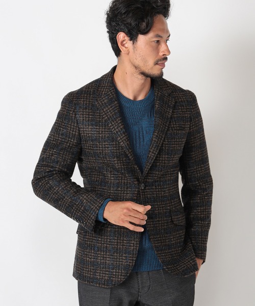 MEN'S BIGI（メンズビギ）の「【LANIFICIO ROMA/ラニフィーチョ ローマ】ジャージジャケット fabric made in italy（テーラードジャケット・メンズ・グレー/ライトベージュ/ブラウン/ネイビー・03/04/01/02）」の11枚目の写真