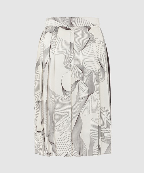 LOW CLASSIC（ロウ　クラシック）の「PLEATS MIDI SKIRT（スカート・レディース・グレー系その他/ブラック・M/S）」の3枚目の写真