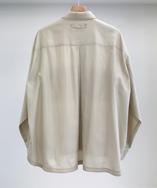 KIIT(キート)の「KIIT キート / L/SLEEVE POCKET SHIRT オーバーサイズ 長袖ポケットシャツ / KIM-B97-003(シャツ/ブラウス・メンズ・ライトベージュ/ダークネイビー・2/1/3)」の3枚目の写真