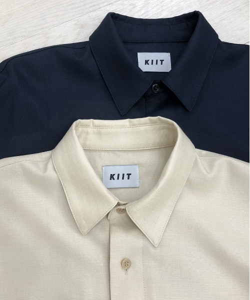 KIIT(キート)の「KIIT キート / L/SLEEVE POCKET SHIRT オーバーサイズ 長袖ポケットシャツ / KIM-B97-003(シャツ/ブラウス・メンズ・ライトベージュ/ダークネイビー・2/1/3)」の7枚目の写真