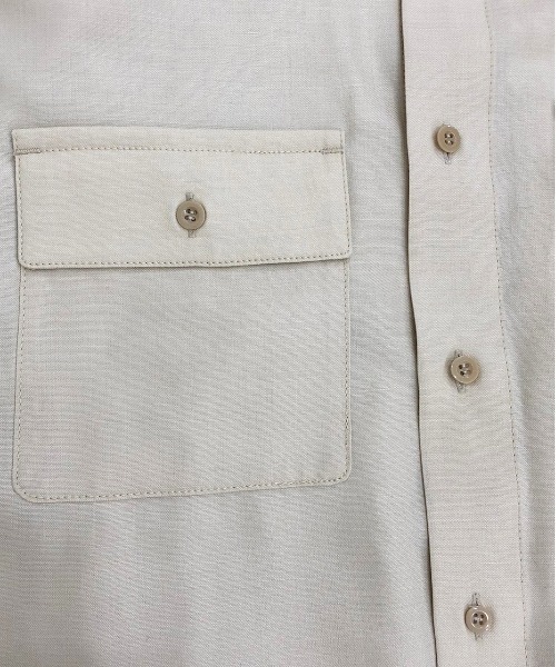 KIIT(キート)の「KIIT キート / L/SLEEVE POCKET SHIRT オーバーサイズ 長袖ポケットシャツ / KIM-B97-003(シャツ/ブラウス・メンズ・ライトベージュ/ダークネイビー・2/1/3)」の4枚目の写真