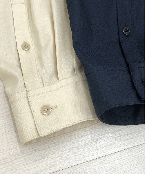 KIIT(キート)の「KIIT キート / L/SLEEVE POCKET SHIRT オーバーサイズ 長袖ポケットシャツ / KIM-B97-003(シャツ/ブラウス・メンズ・ライトベージュ/ダークネイビー・2/1/3)」の6枚目の写真