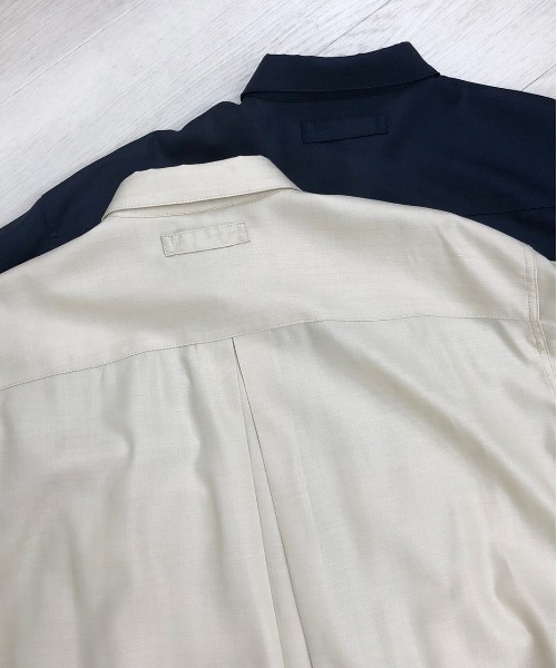 KIIT(キート)の「KIIT キート / L/SLEEVE POCKET SHIRT オーバーサイズ 長袖ポケットシャツ / KIM-B97-003(シャツ/ブラウス・メンズ・ライトベージュ/ダークネイビー・2/1/3)」の8枚目の写真
