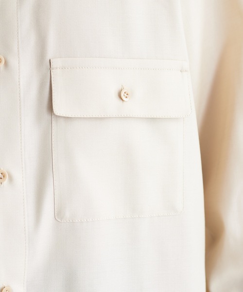 KIIT(キート)の「KIIT キート / L/SLEEVE POCKET SHIRT オーバーサイズ 長袖ポケットシャツ / KIM-B97-003(シャツ/ブラウス・メンズ・ライトベージュ/ダークネイビー・2/1/3)」の20枚目の写真