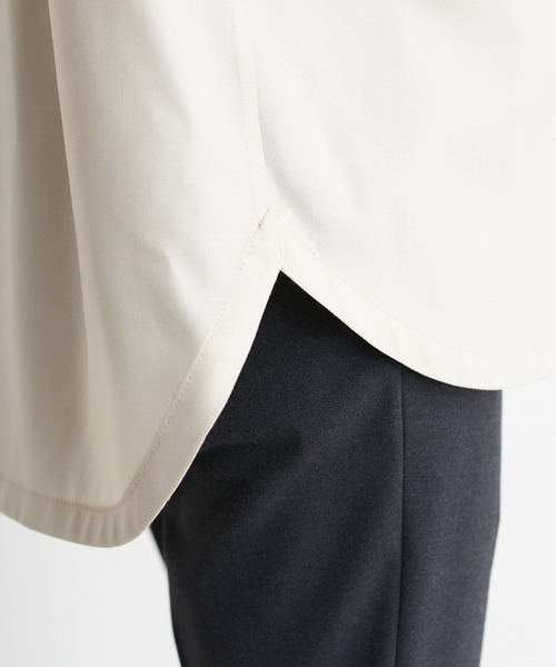 KIIT(キート)の「KIIT キート / L/SLEEVE POCKET SHIRT オーバーサイズ 長袖ポケットシャツ / KIM-B97-003(シャツ/ブラウス・メンズ・ライトベージュ/ダークネイビー・2/1/3)」の21枚目の写真