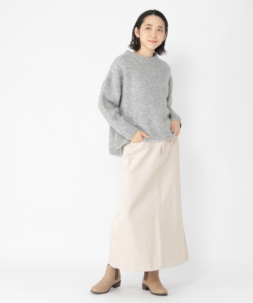 studio CLIP（スタディオクリップ）の「【低身長向けアイテム/WEB限定】デニムロングスカート（デニムスカート・レディース・インディゴブルー/ブルー/アイボリー・LARGE/MEDIUM）」の20枚目の写真