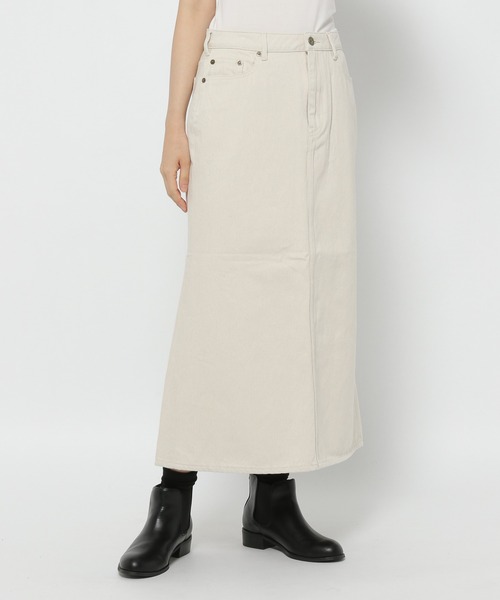 studio CLIP（スタディオクリップ）の「【低身長向けアイテム/WEB限定】デニムロングスカート（デニムスカート・レディース・インディゴブルー/ブルー/アイボリー・LARGE/MEDIUM）」の9枚目の写真