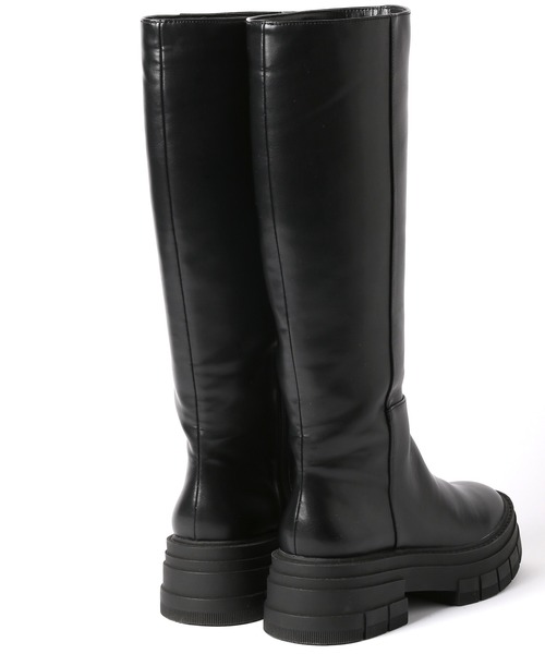 LOWRYS FARM（ローリーズファーム）の「厚底ロングブーツ　254939（ブーツ・レディース・ブラック/アイボリー・MEDIUM/LARGE）」の6枚目の写真