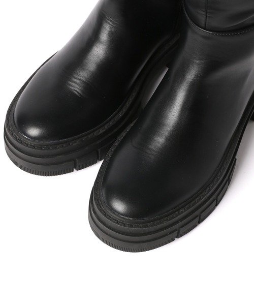 LOWRYS FARM（ローリーズファーム）の「厚底ロングブーツ　254939（ブーツ・レディース・ブラック/アイボリー・MEDIUM/LARGE）」の12枚目の写真