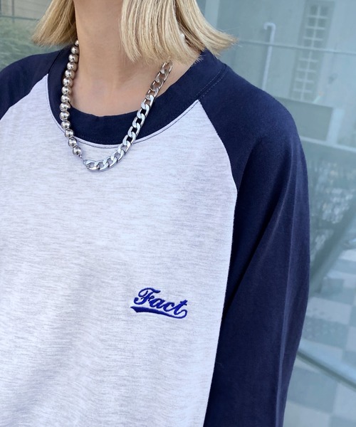 WHO'S WHO gallery（フーズフーギャラリー）の「COOPER FACTラグラン刺繍TEE（Tシャツ/カットソー・メンズ・ブラック/ネイビー/グリーン・FREE）」の15枚目の写真