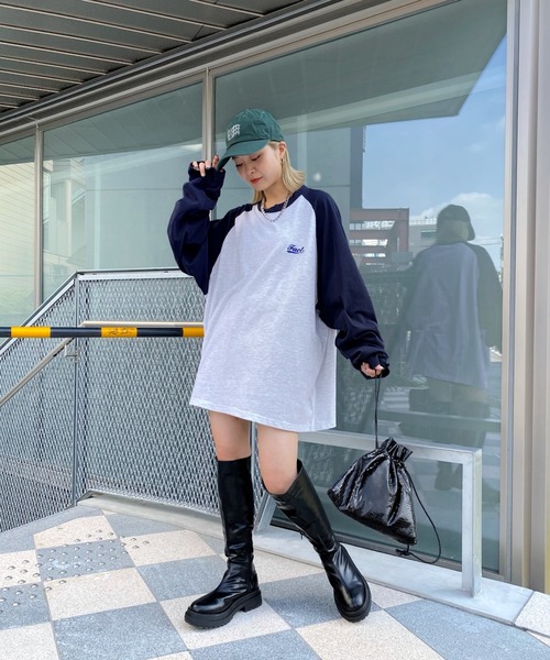 WHO'S WHO gallery（フーズフーギャラリー）の「COOPER FACTラグラン刺繍TEE（Tシャツ/カットソー・メンズ・ブラック/ネイビー/グリーン・FREE）」の21枚目の写真