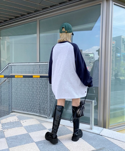 WHO'S WHO gallery（フーズフーギャラリー）の「COOPER FACTラグラン刺繍TEE（Tシャツ/カットソー・メンズ・ブラック/ネイビー/グリーン・FREE）」の19枚目の写真