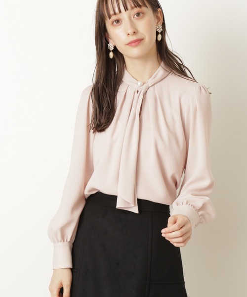 JILL STUART(ジルスチュアート)の「◆エルダパールブラウス(シャツ/ブラウス・レディース・ピンク/ホワイト/ブラック・MEDIUM/SMALL)」の3枚目の写真