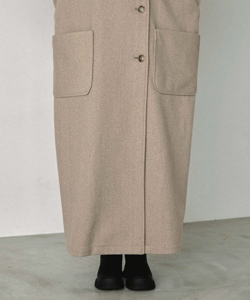 Chaco closet（チャコ クローゼット）の「ノーカラーオーバーサイズロングコート（ノーカラーコート・レディース・ブラック/ブラウン/サンドベージュ・FREE）」の7枚目の写真