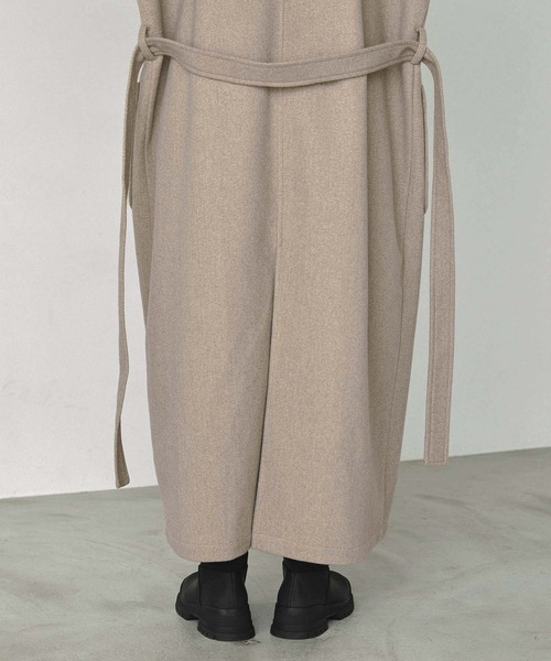 Chaco closet（チャコ クローゼット）の「ノーカラーオーバーサイズロングコート（ノーカラーコート・レディース・ブラック/ブラウン/サンドベージュ・FREE）」の9枚目の写真