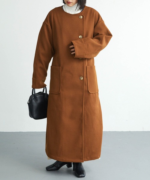 CHISHIRO ロングコート グレンチェック レディース チェスターコート 千鳥柄 アウター