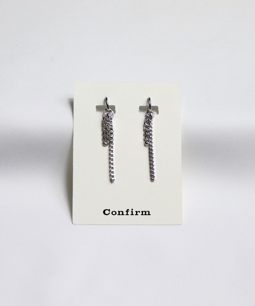 Confirm(コンファーム)の「Confirm / コンファーム チェーンイヤリング(イヤリング・メンズ・グレー/グレー系その他2/グレー系その他・FREE)」の2枚目の写真