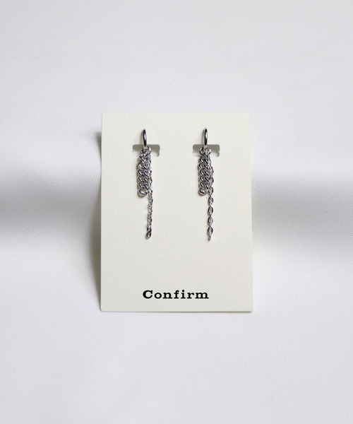 Confirm(コンファーム)の「Confirm / コンファーム チェーンイヤリング(イヤリング・メンズ・グレー/グレー系その他2/グレー系その他・FREE)」の1枚目の写真