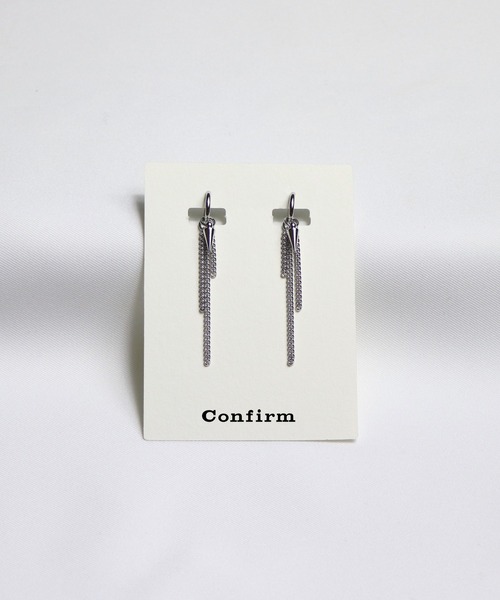 Confirm(コンファーム)の「Confirm / コンファーム チェーンイヤリング(イヤリング・メンズ・グレー/グレー系その他2/グレー系その他・FREE)」の3枚目の写真